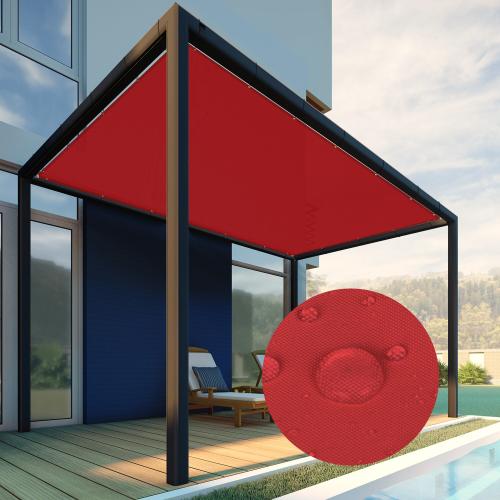 15ft Waterproof Straight Edge Sun Shade Sail Outdoor Garden Pool Awning Cover