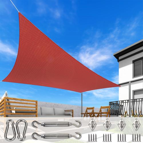 12' 16' 18' Sun Shade Sail Rectangle Square Triangle Yard Patio Canopy Pool Top