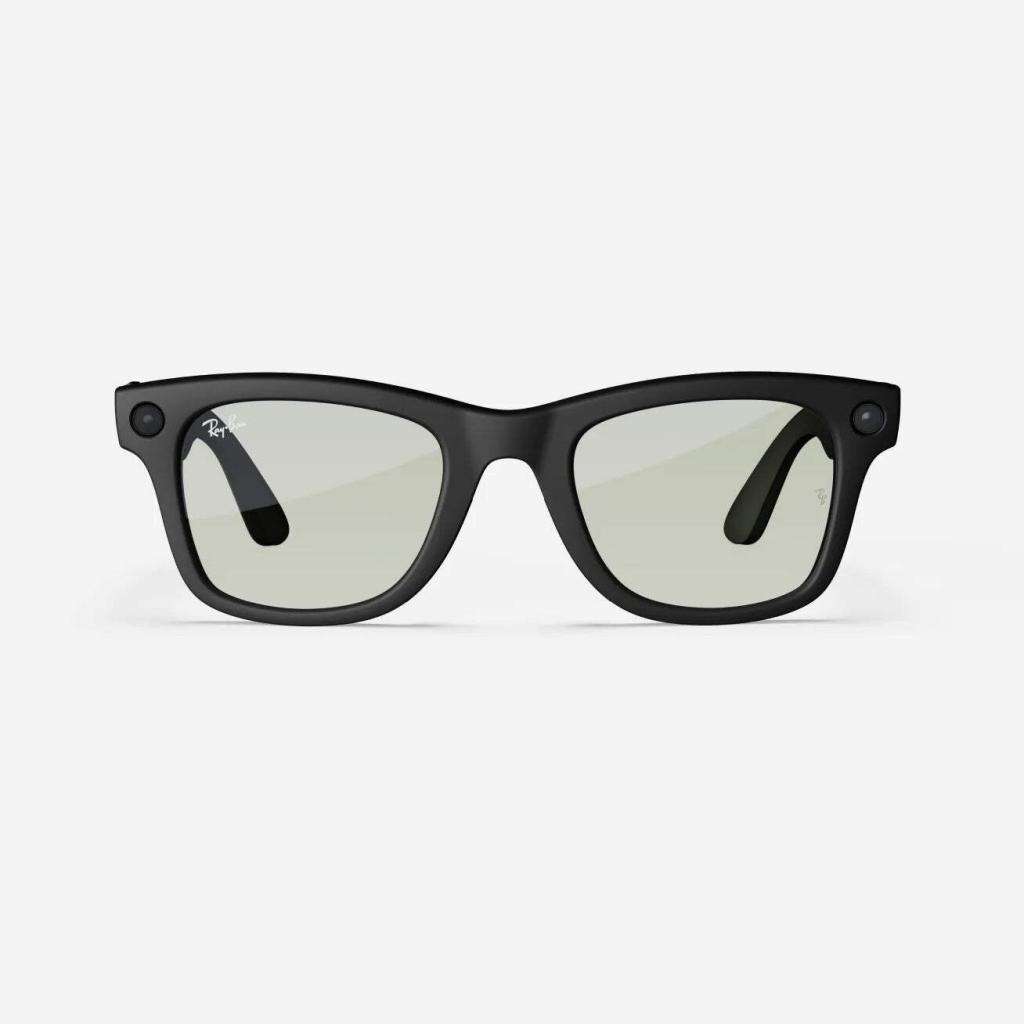 Ray-Ban Meta Wayfarer (Refurbished.), Matte Black / Clear to G-15 Green Transiti – photo 2 of 3
