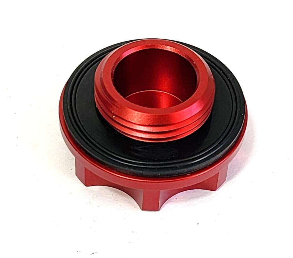 RED BILLET CNC OIL ENGINE CAP FOR TEQ CAMRY RAV4 YARIS SCION SEDAN SUV CAR JDM – photo 3 of 3