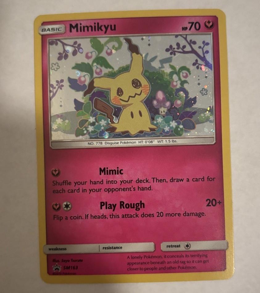 Mimikyu SM163 Black Star Promo Holo 70HP English 2019 Team Up