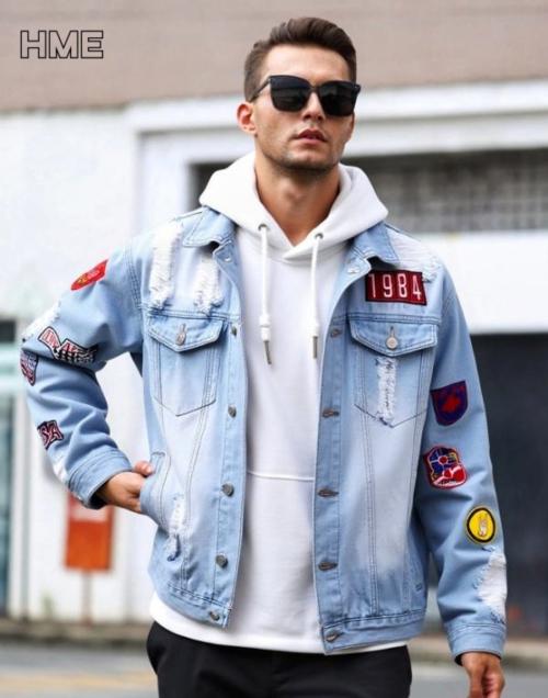 Form-fitting Denim Jacket For Men