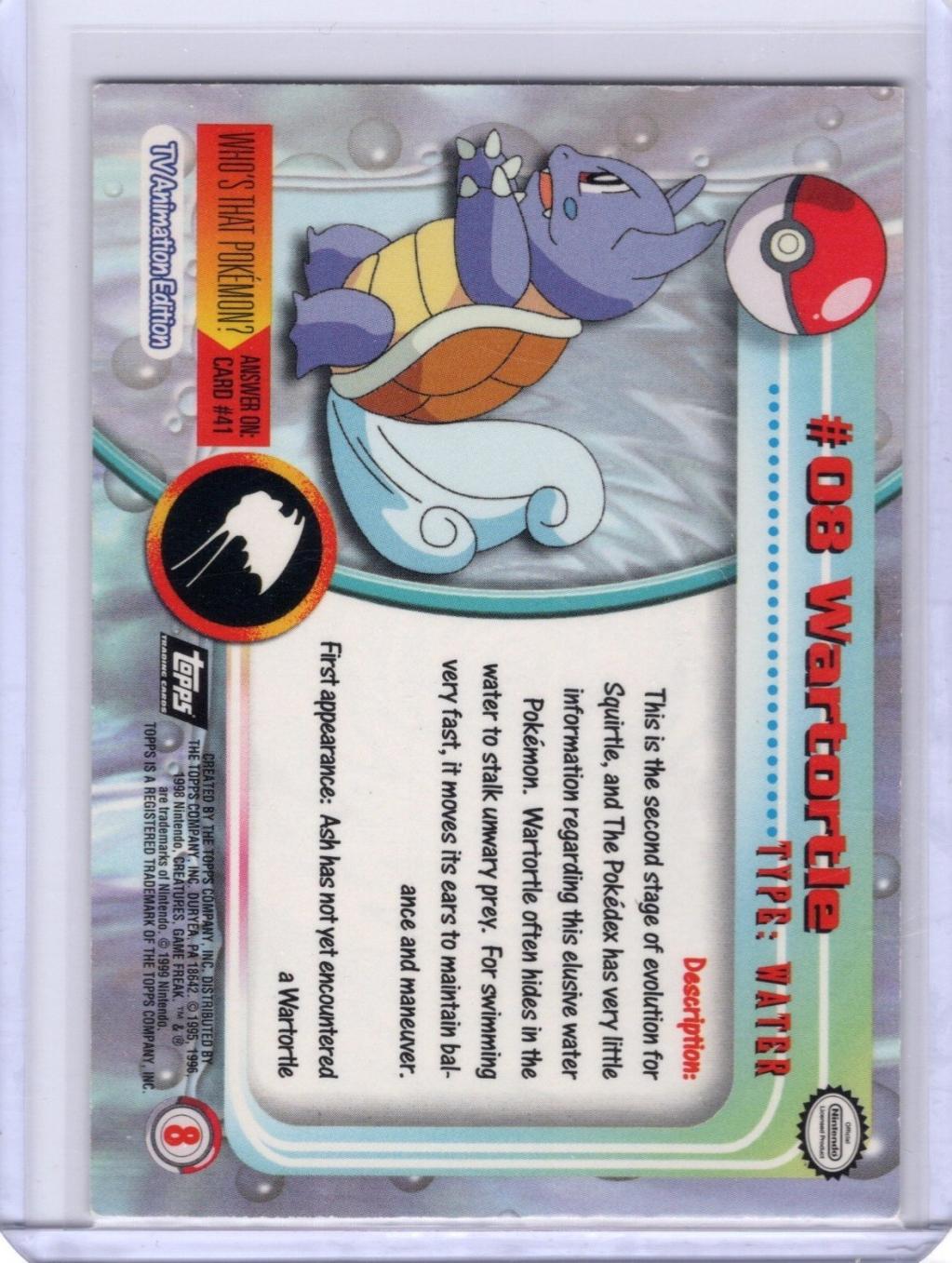 1999 Topps TCG Pokémon #08 Wartortle Regular – photo 2 of 2