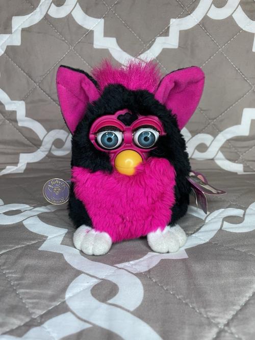 Rare Vintage 1999 Furby Juicy Grape Black Pink Series 7 Tiger Not Tested As-Is