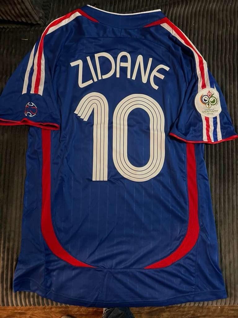 France #10 Zinedine Zidane Blue Soccer Jersey FIFA World Cup 2006 – photo 2 of 2