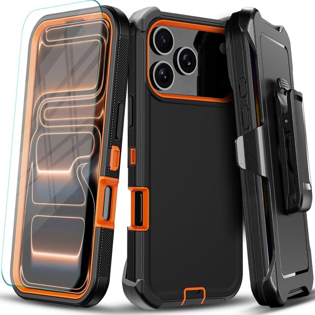 For iPhone 17 Pro Max Case /17/16/15/14 Phone Cover Fit OtterBox +Tempered Glass