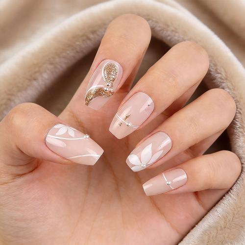 Valentine's Day 24 Short Coffin-shaped Butterfly Glitter Powder Pressed-style 3D Gemstone Heart N…