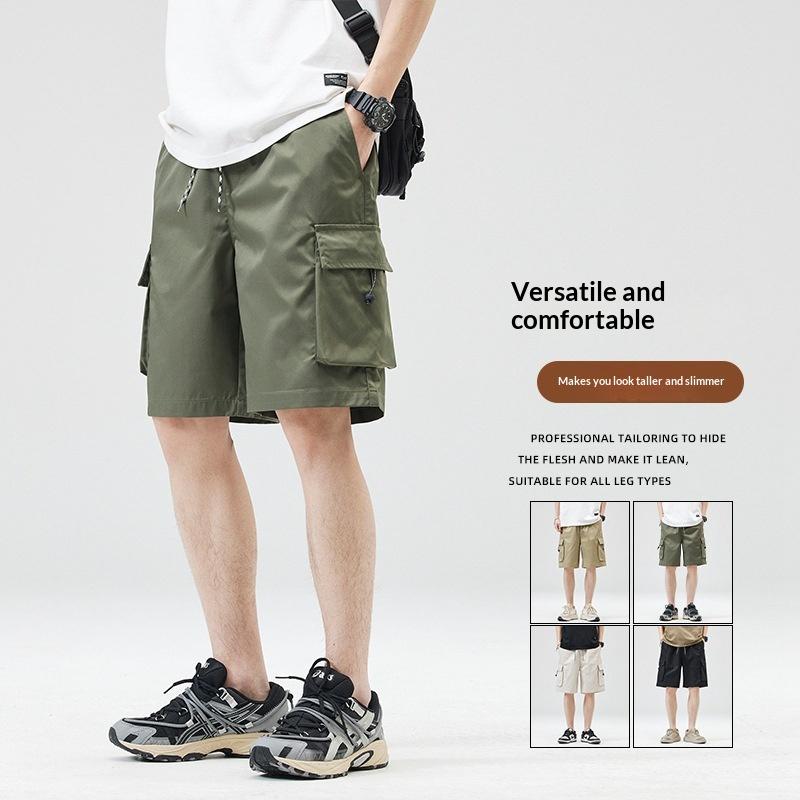 Summer Straight-leg Relaxed High-street Five-pocket Capri Pants
