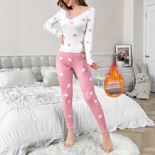 Womens New Warm Loungewear Set Autumn Top And Pants