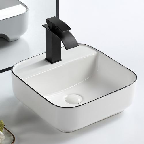 Simple Round Ceramic Countertop Washbasin For The Bathroom