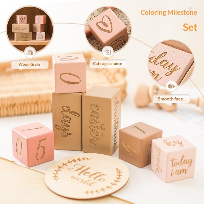 Newborn Keepsake Wooden Square Photography Prop