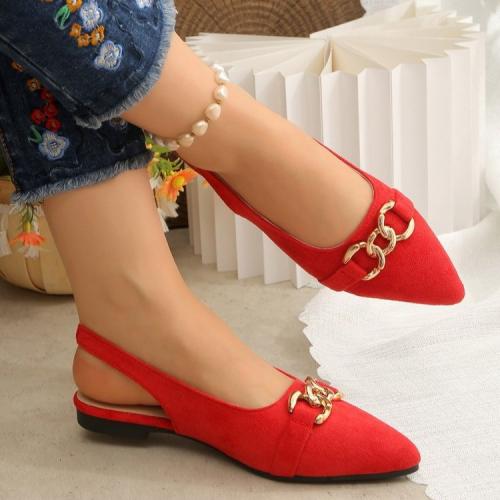 Womens Flat Vintage Closed-toe Sandals