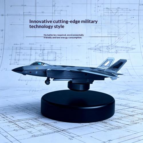 Creative Black-Tech Bestseller Magnetic Levitation J-20 Fighter Jet Desk Ornament