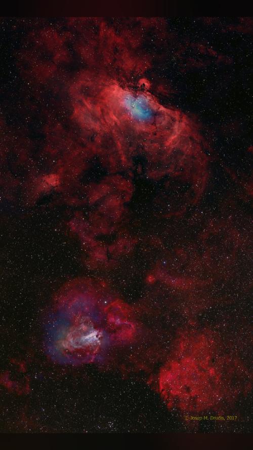 space never disappoints The Eagle and The Swan The Eagle Nebula and…