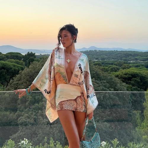 New Sexy V-neck Spicy Girl Print Dress