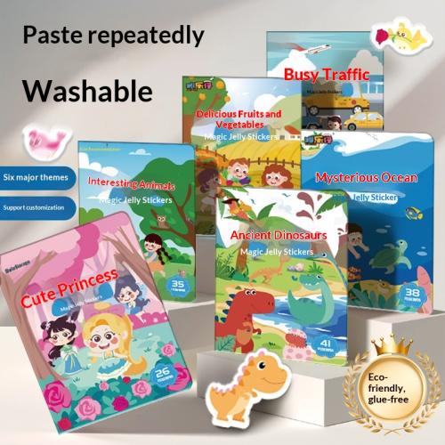 Childrens Scene-Based Quiet Jelly Sticker Book