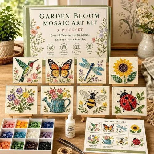 Mosaic Art Craft Kit - DIY Handmade Tile Sticker Set For Kids Adults Creative Home Decor Project