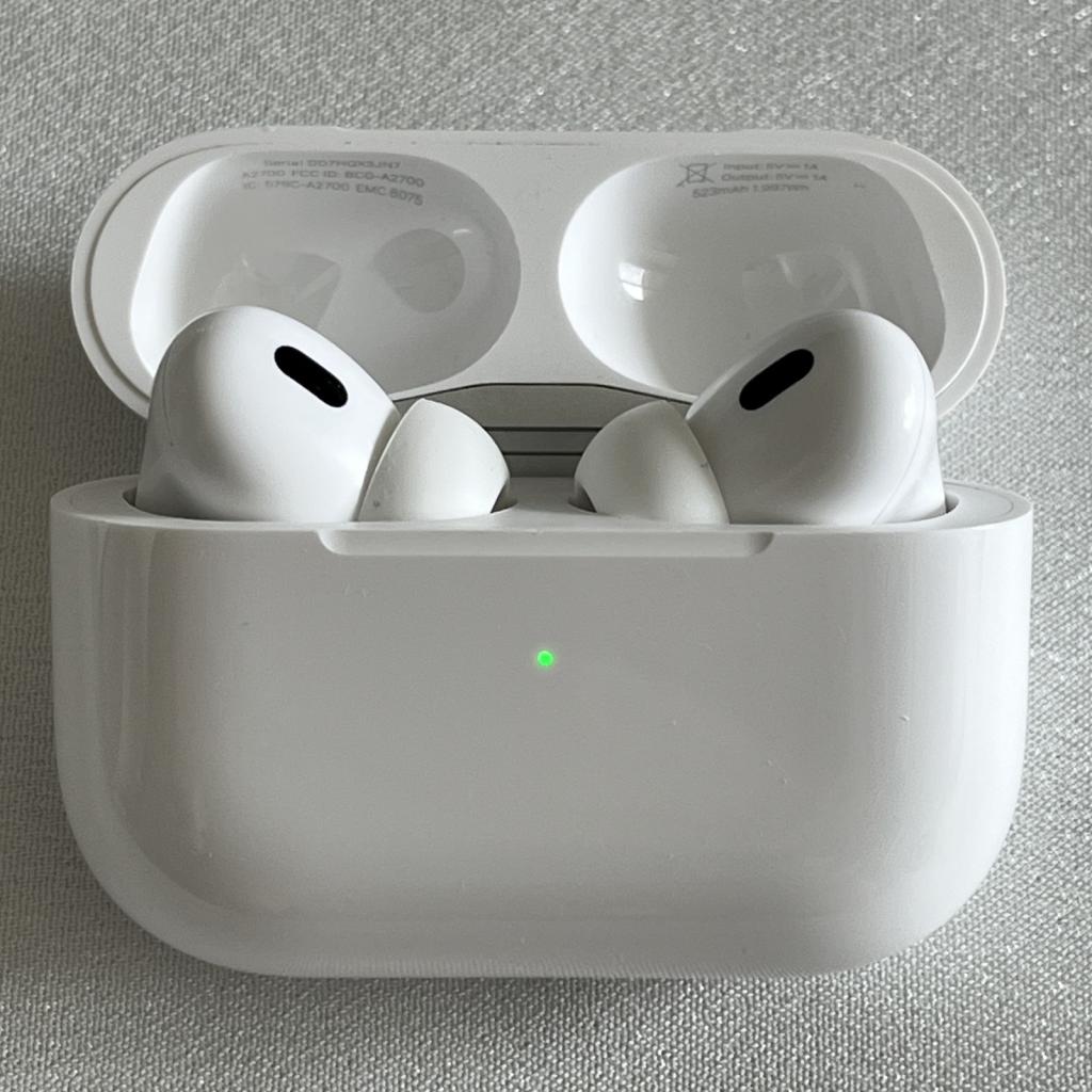 Genuine Apple AirPods Pro (2nd Gen, USB-C) + MagSafe Case – S/M/L New Tips+Cable