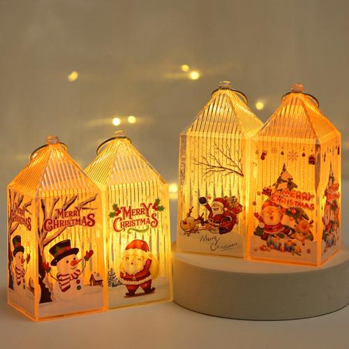 Christmas Decorations Children's Christmas Eve Gifts Portable Nightlight Ornaments Shop Window Tr…