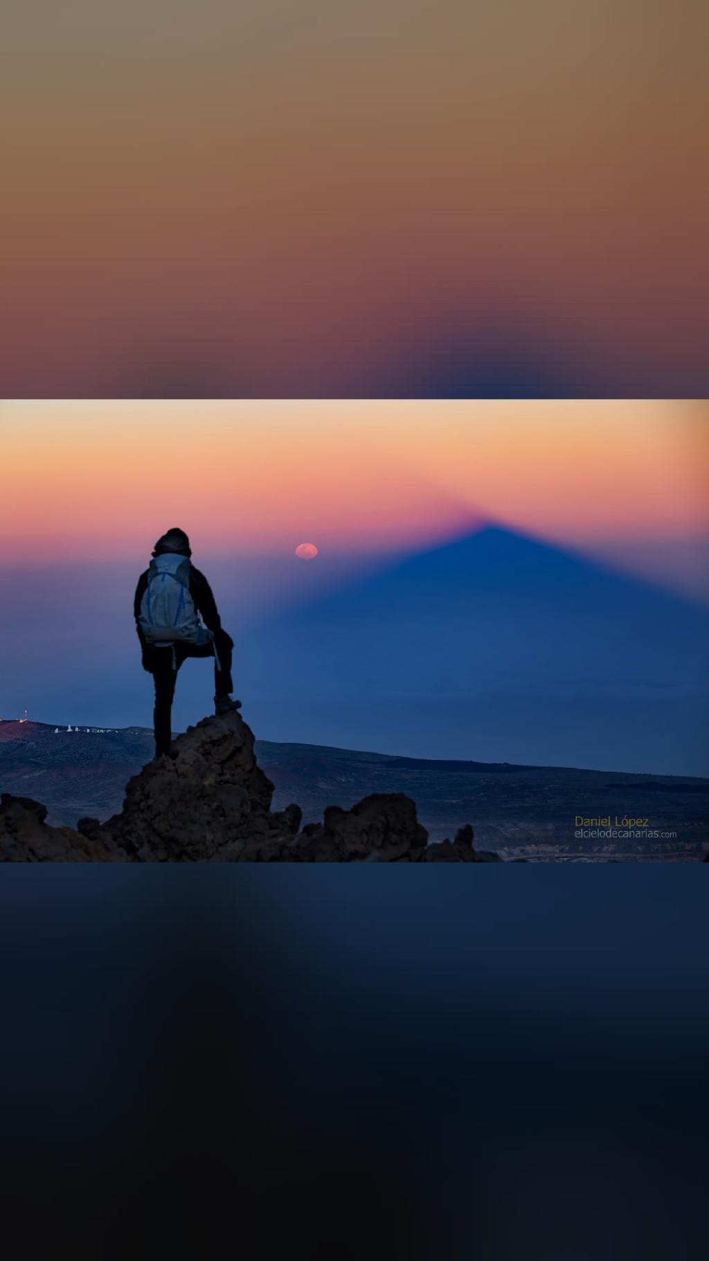 the universe is unreal 🌌 Moonrise and Mountain Shadow What phase of…