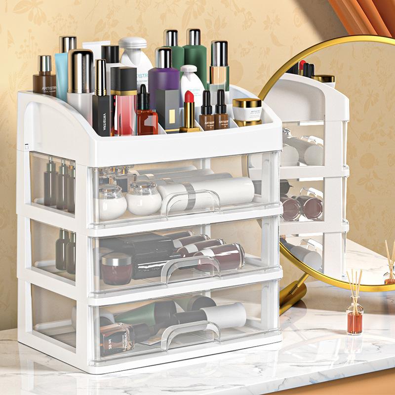Desktop Drawer-style Cosmetic Organizer Transparent