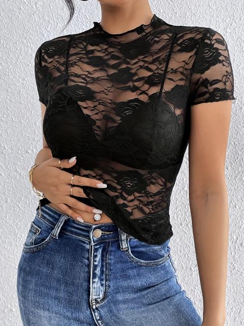 European And American Cross-Border Amazon 2026 Summer New Style Ruffled Small Stand-Up Collar Sin…
