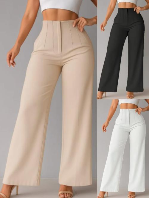 European And American Autumn Women's New Casual Style Hanging Solid Color Wide Leg Pants, Suit Pa…