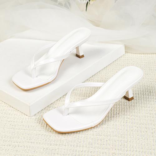 Multicolor Square-toe Strappy High-heeled Sandals