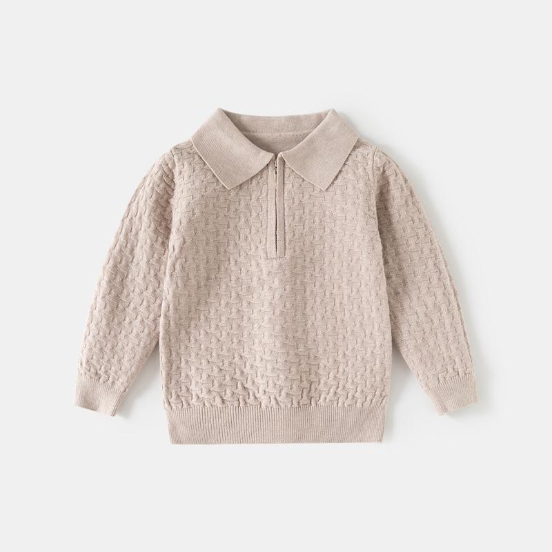 Boys Fashionable Casual Half-Zip Sweater