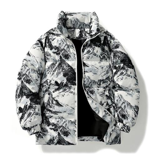 Winter Camouflage Mens Stand-Neck Jacket