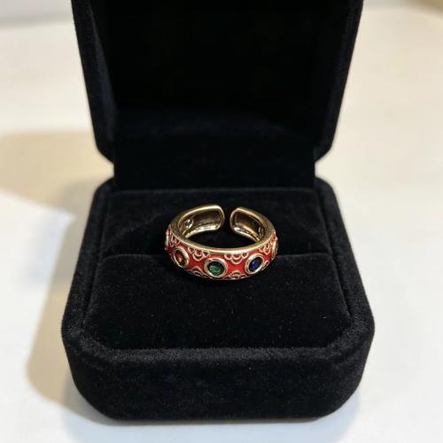 Copper-plated Cross-border Best-selling Enamel Open Ring