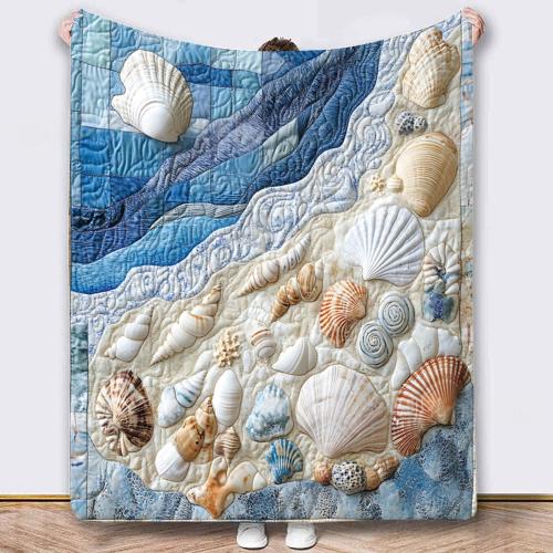 Digital-print Minimalist Nap-time Warming Blanket