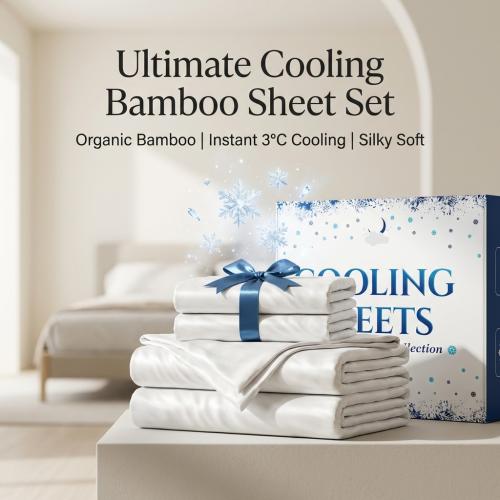 Bamboo-Polyester Light-Luxury High-End Duvet Cover Set