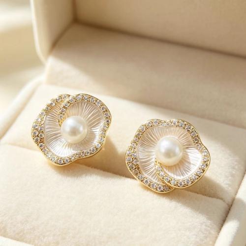 Retro Minimalist Chic Pearl Stud Earrings For Women