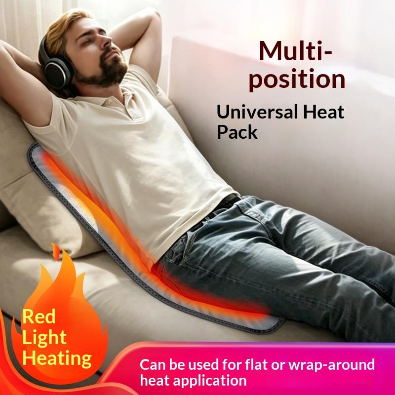 Red Light Heating Pad Electric Hot Compress Mat with 3 Temperature Settings for Waist and Back Re…