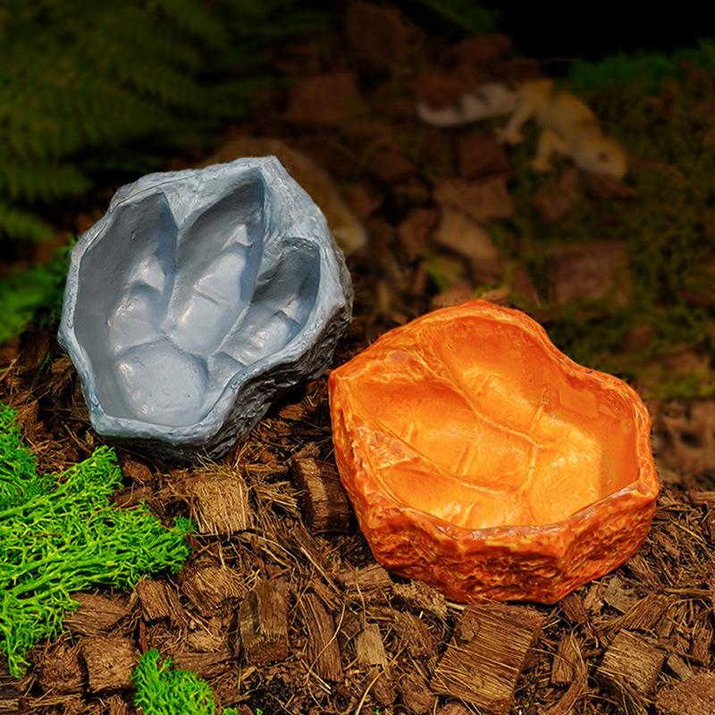 Reptile Feeding Bowl Rock-imitation Pet Water Dish