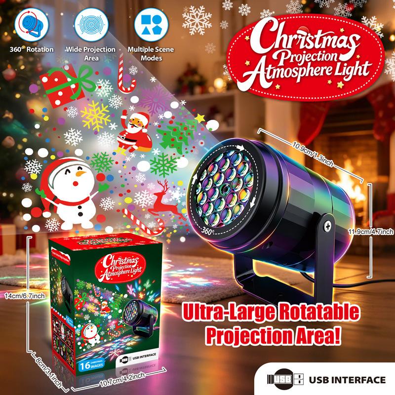 Colorful Rotating Holiday Projection Laser Light