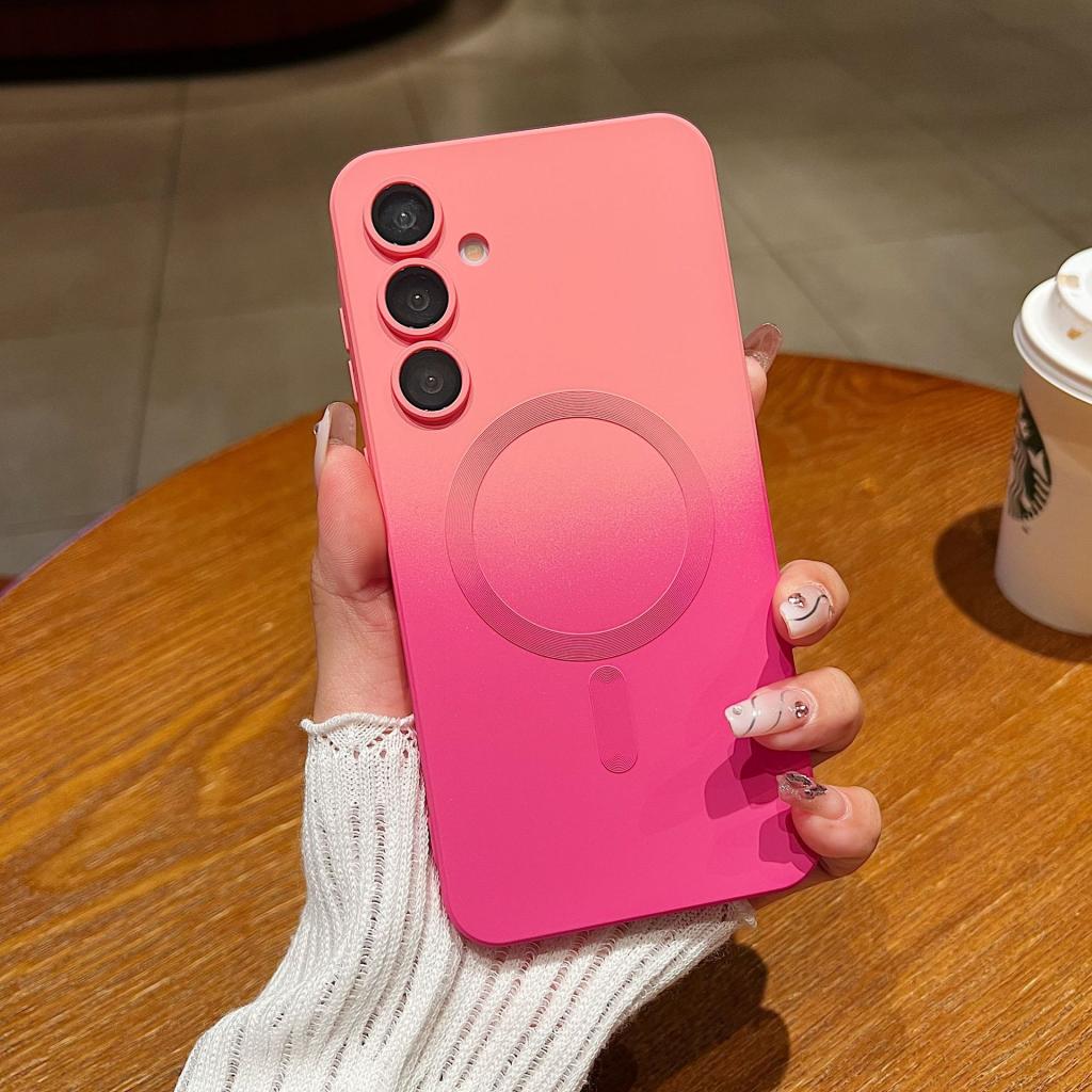 Magnetic Phone Case With A Two-tone Gradient