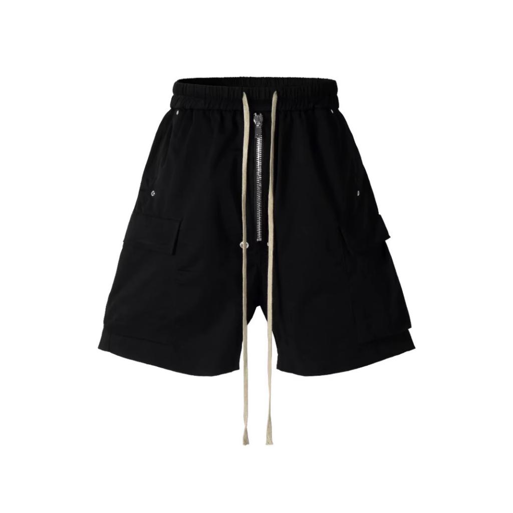 Mens Loose-fit Straight-leg Multi-pocket Utility Shorts