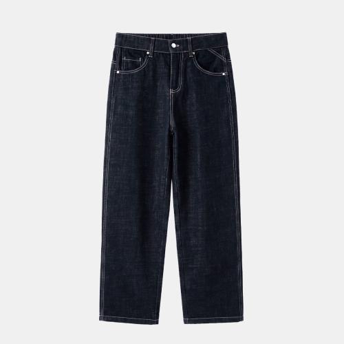 Mens Trendy Loose-fit Straight-leg Jeans