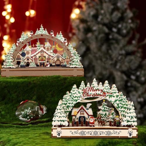 Christmas Village Mall Window Display Decorations