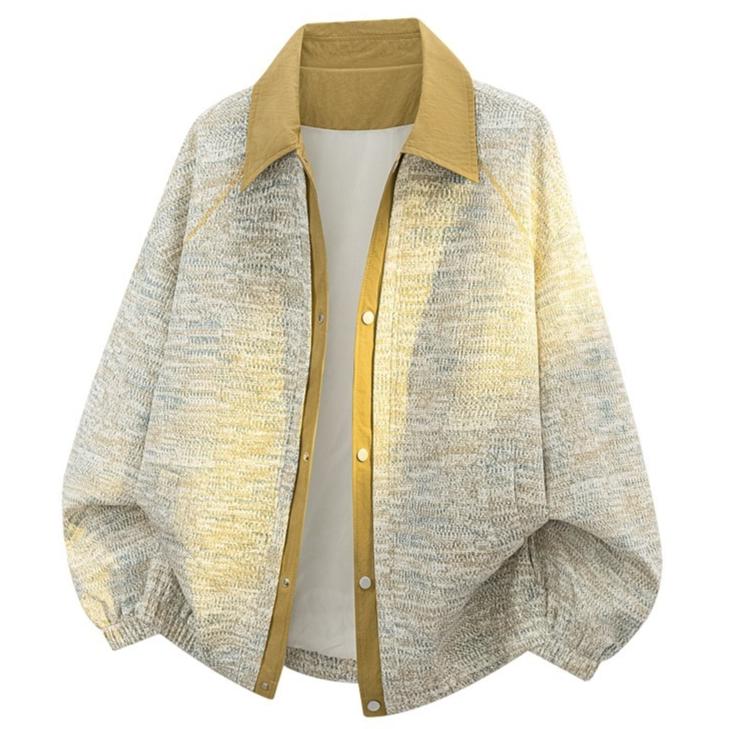 Plus-size Mens Fashion Loose-fitting Hooded Coat With Color-block Stripes