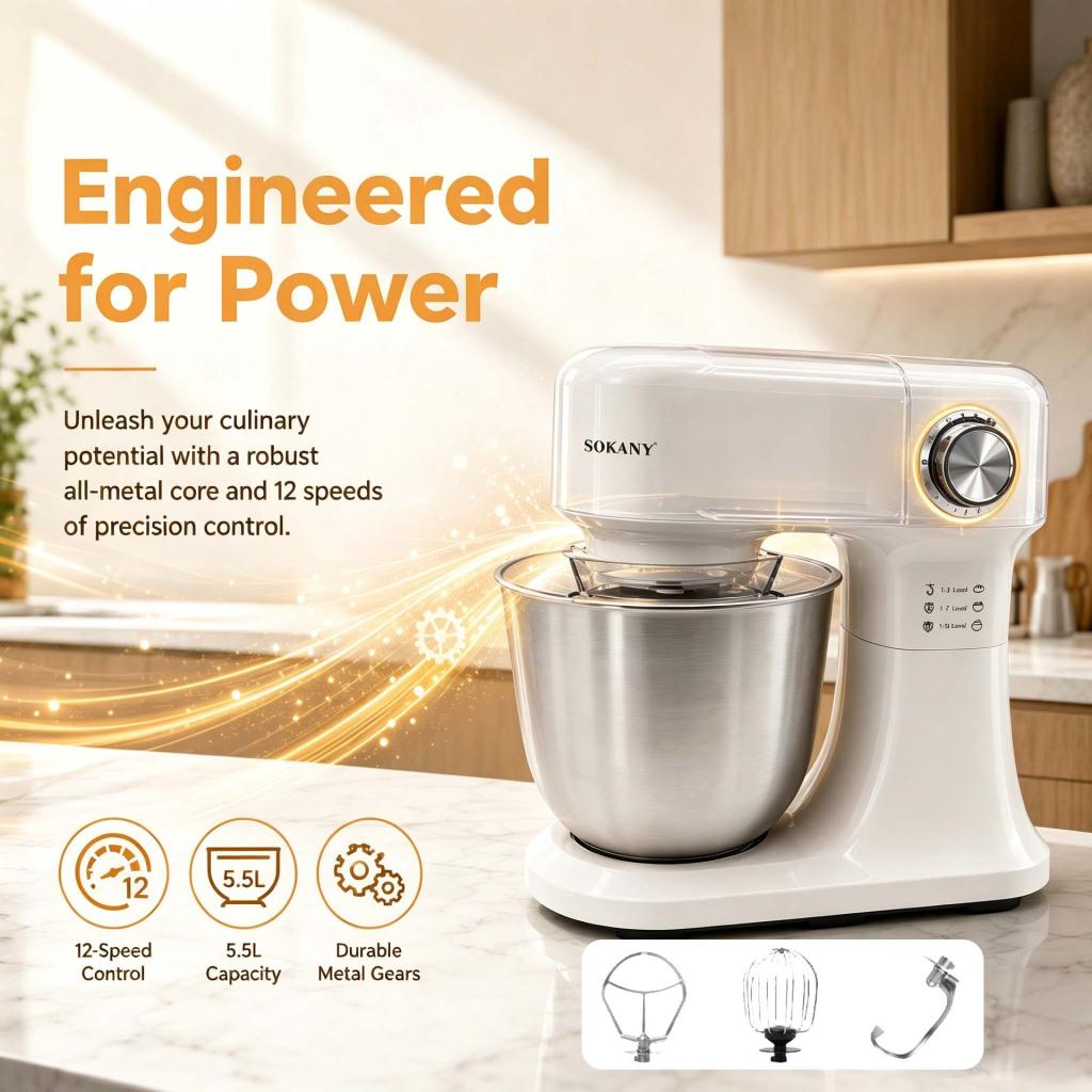 Household Electric Dough Mixer And Cream Beater