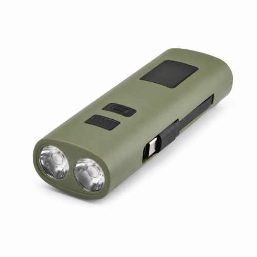Rechargeable Z818 Green Portable Bicycle Flashlight Power Bank Outdoor Emergency Light LED Torch