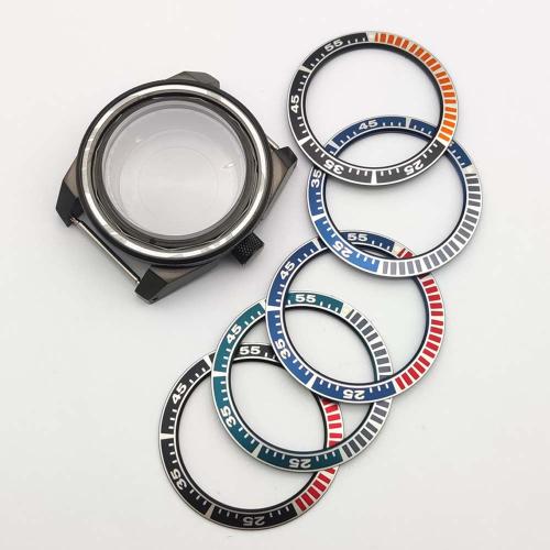 Adapted And Modified Watch Case With Engraved Bezel Markers