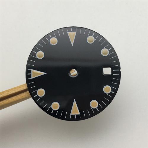 Seiko-modified Watch Dial With Luminous Numerals