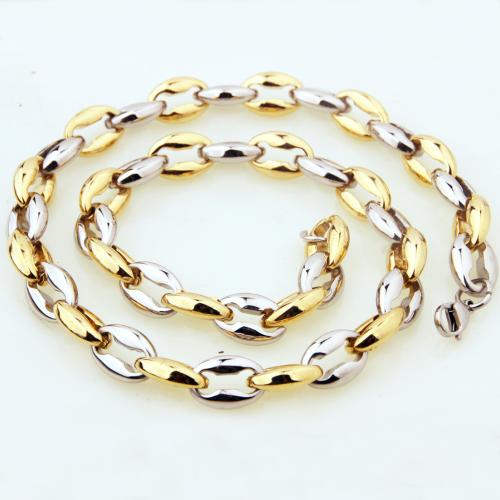 Hollow Coffee Bean Necklace Stainless Steel