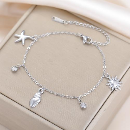 Womens Stainless Steel Cute Marine Life Bracelet