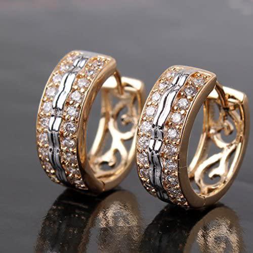 Punk Zircon Two-tone Ear Clips Unisex