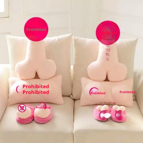 Wholesale Funny And Playful Love Pillowsbreast And Penis-shaped Huggers